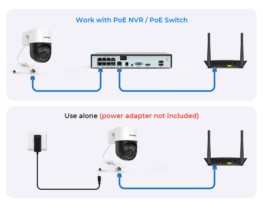H.View Cctv Security Poe Ip Camera Ptz  5Mp 8mp 4K Dome Outdoor Audio Video Surveillance For Nvr System  Xmeye