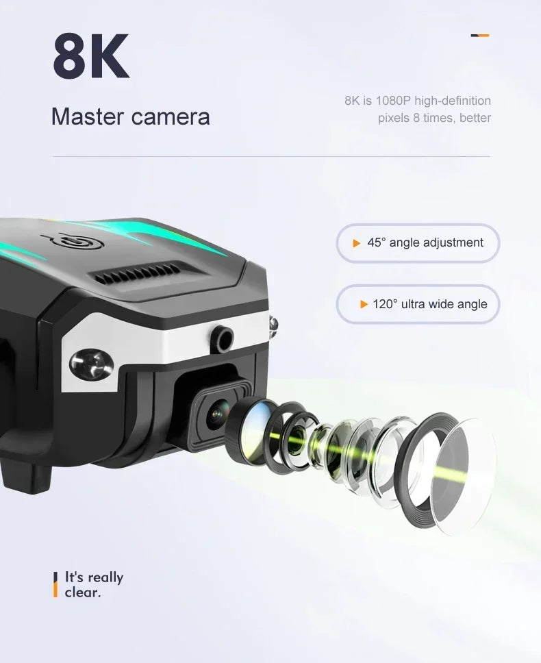 Mini G6 Pro Drone 8K 5G GPS Professional HD Aerial Photography QualCamera Omnidirectional Obstacle Avoidance Quadrotor Toy